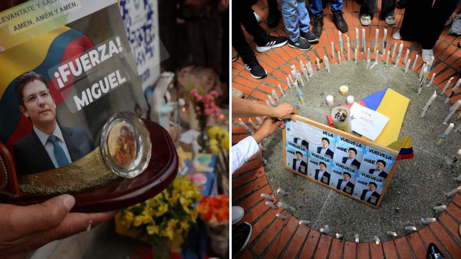 Continúan las oraciones por la salud de Miguel Uribe.