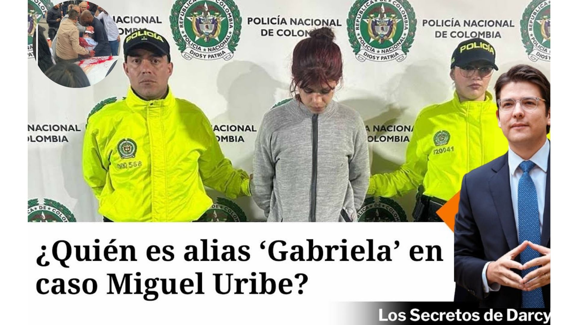 Captura de Catherine, la mujer de 19 años implicada en el caso de Miguel Uribe.