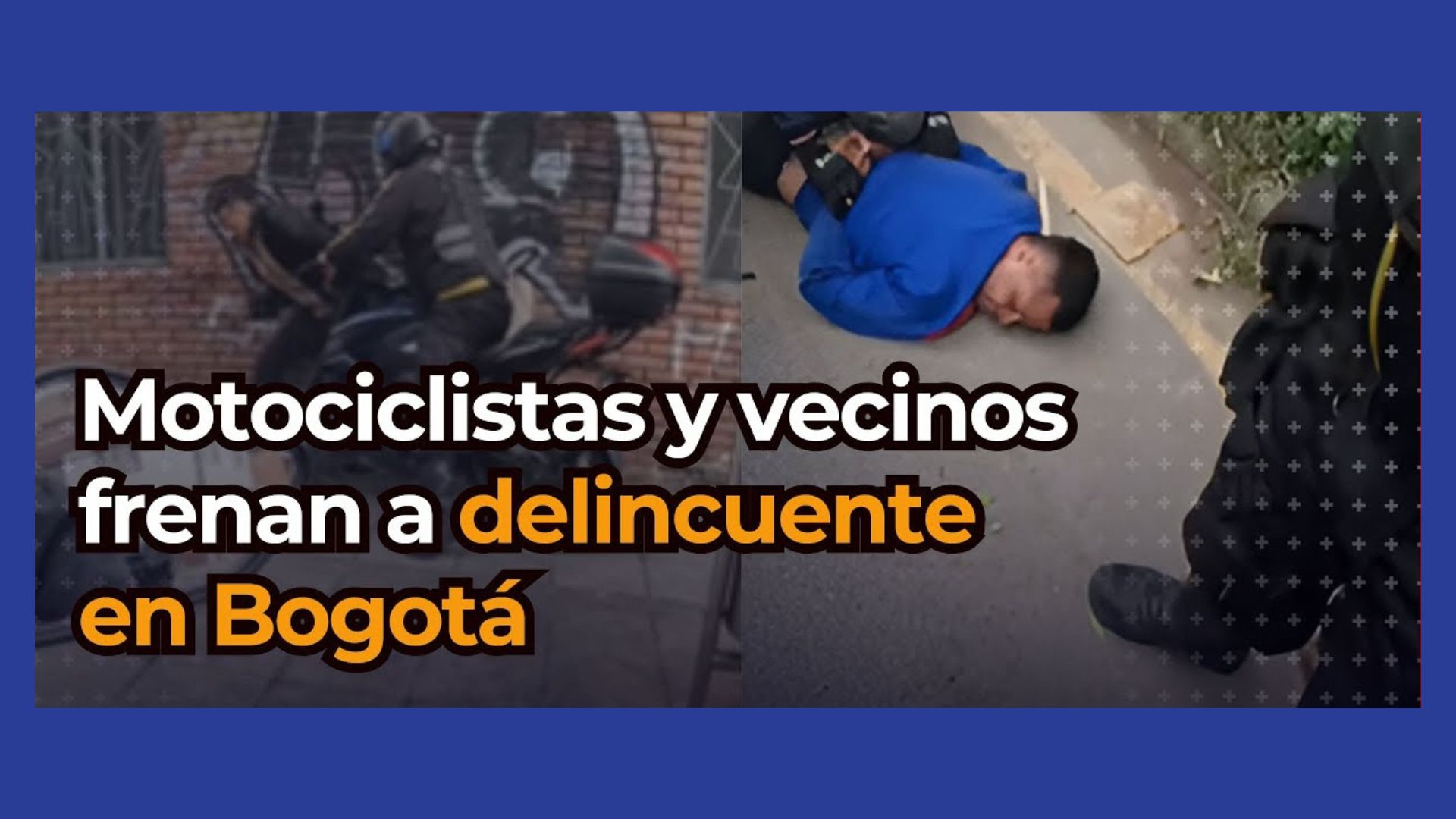 Comunidad y motociclistas detienen a un delincuente en una épica persecución en Bogotá.